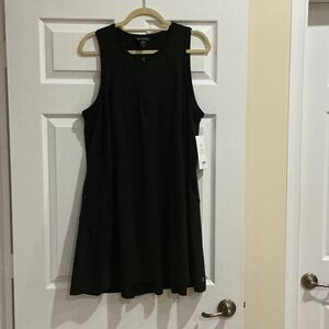 Athleta Black Sleeveless ace tennis dress new w tags sz 1 X